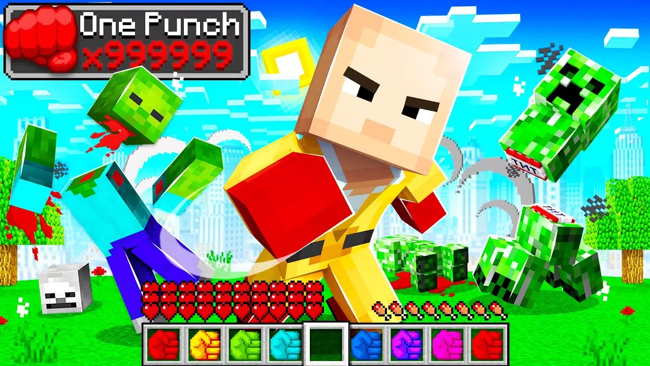 Minecraft: Pocket Edition One Punch Man Saitama, template, angle png