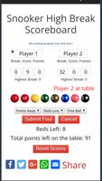 برنامه‌نما Snooker High Break Scoreboard عکس از صفحه