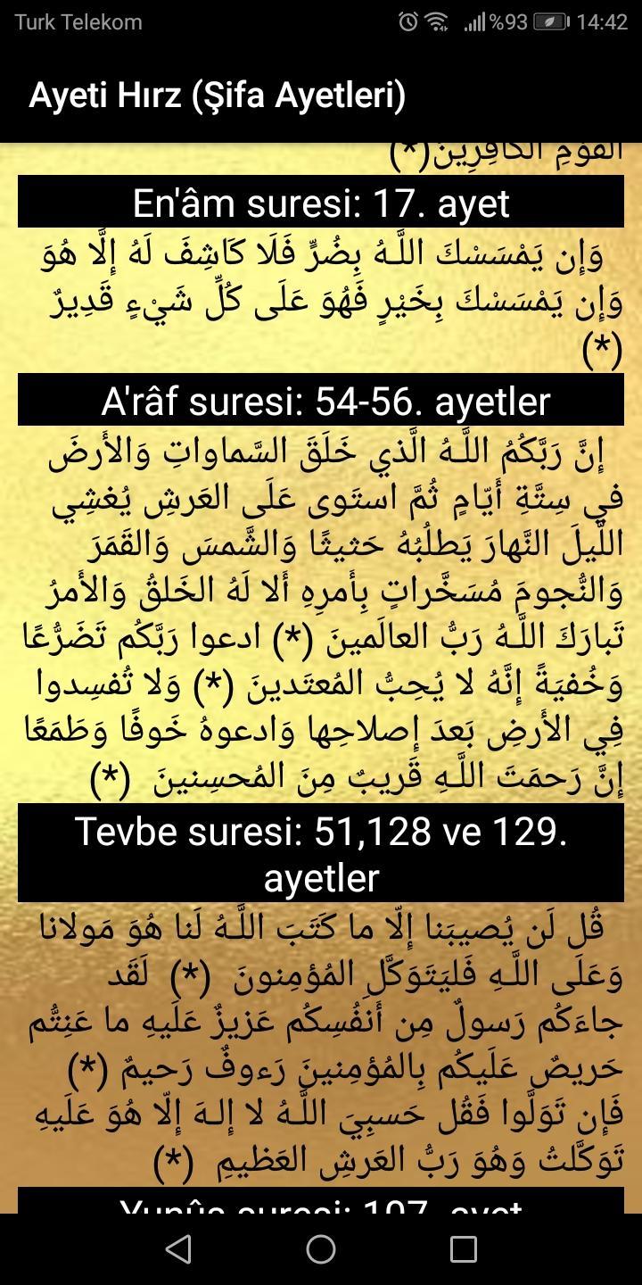 Ayet I Hirz Sifa Ayetleri For Android Apk Download