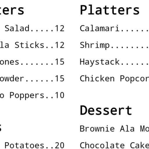 Make Menu