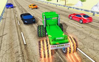 Poster Monster Truck Highway Racing