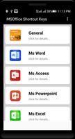 MS Office Shortcut Key স্ক্রিনশট 1