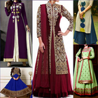 Fancy Anarkali Kurti Dresses Salwar neck Designs icône