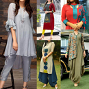 Fancy Long Kurtis Neck Designs Patiala Shahi Suits APK