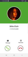 Fake call from Billie Elish Screenshot 1