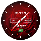 Rose clock live wallpaper icône