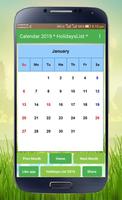 Calendar 2019 poster