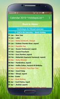 Calendar 2019 screenshot 1