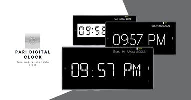 Pari Digital Clock Poster