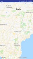 Telangana Map Affiche