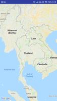 Thailand map پوسٹر