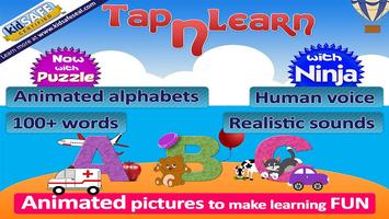 Animated alphabet for kids,ABC plakat