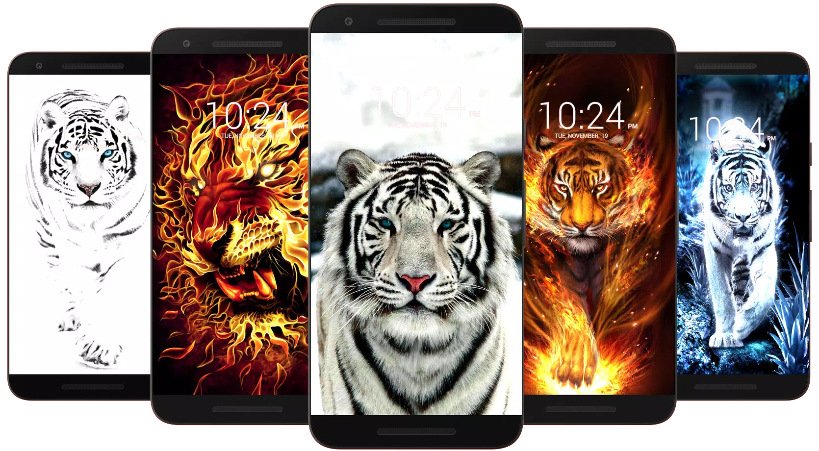 Papéis de parede de tigre branco para iphone e android.