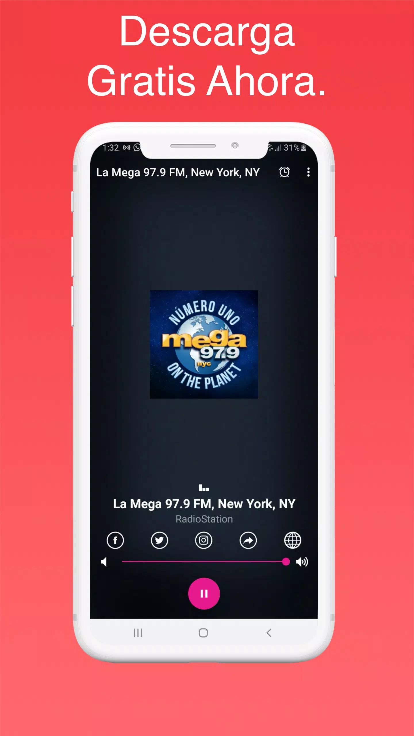 Descarga de APK de La Mega 97.9 FM, New York, NY para Android