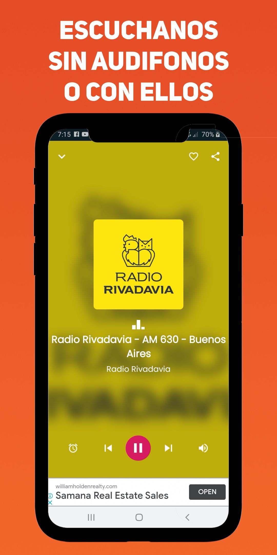 Radio Rivadavia - AM 630 - Buenos Aires, Argentina pour Android -  Téléchargez l'APK