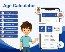 Age Calculator: Date Countdown Affiche
