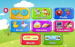 Kids Preschool Learning - Learn ABC, Number & Day capture d'écran 1