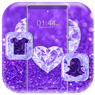 Blue Diamond Glitter Theme icône