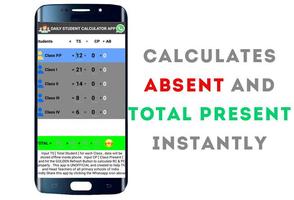 Daily Student Attendance Calculator for Primary Affiche