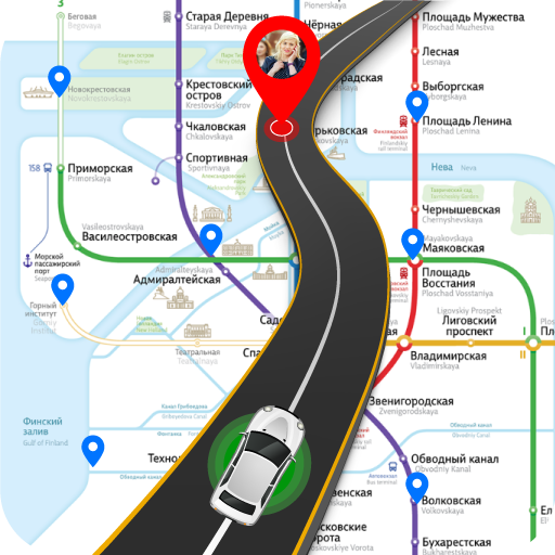 Routenfinder- Kartennavigation