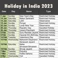 Calendar 2023