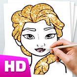 Princess Coloring Book Glitter