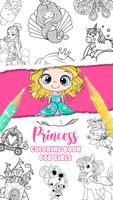 Jeu de coloriage de princess Affiche