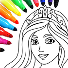 Princesa Colorear icono