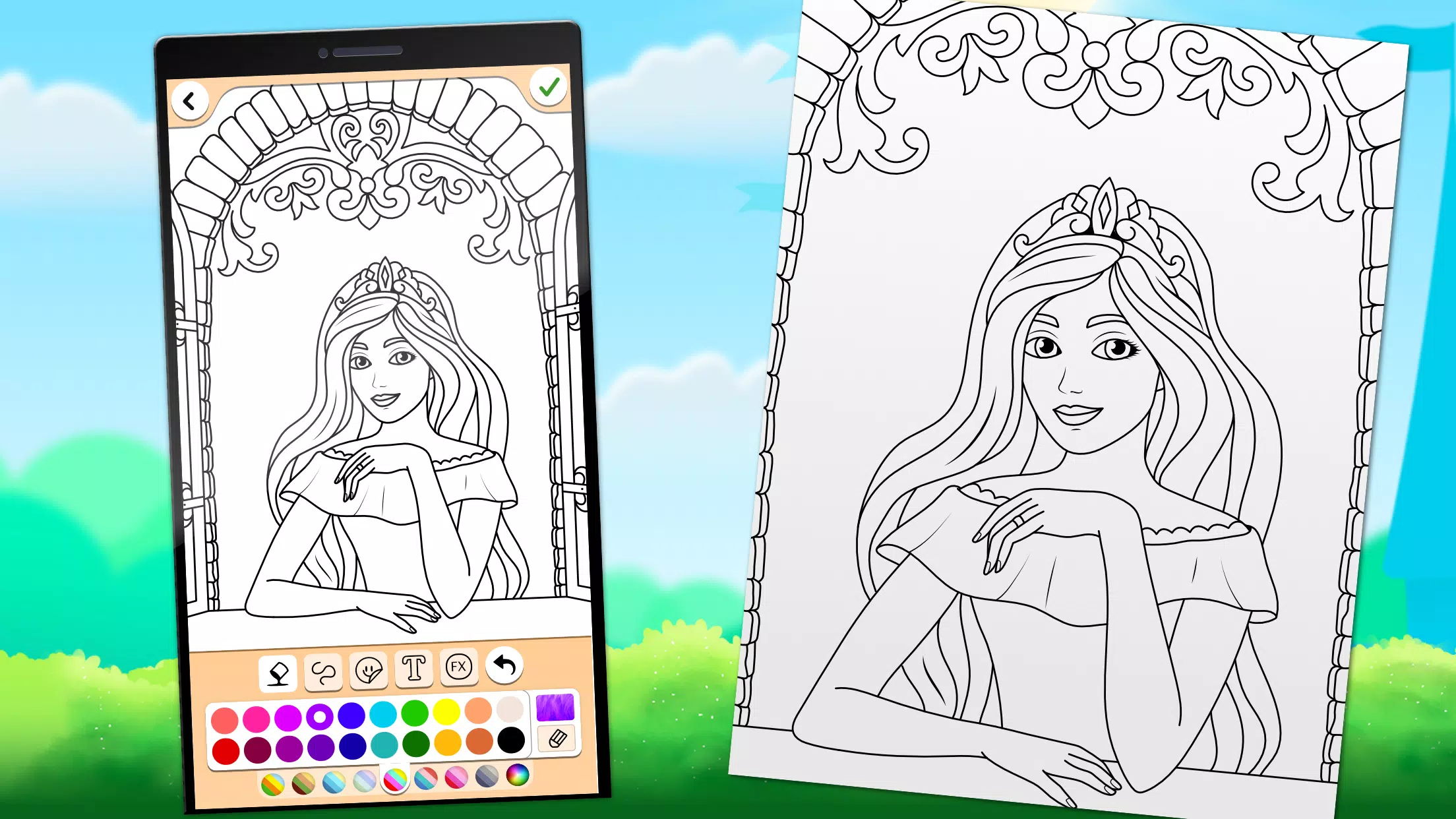 Colorir princesa offline – Apps no Google Play