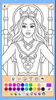 Coloriage Princesse Affiche