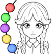 Princess Coloring Book Glitter icône