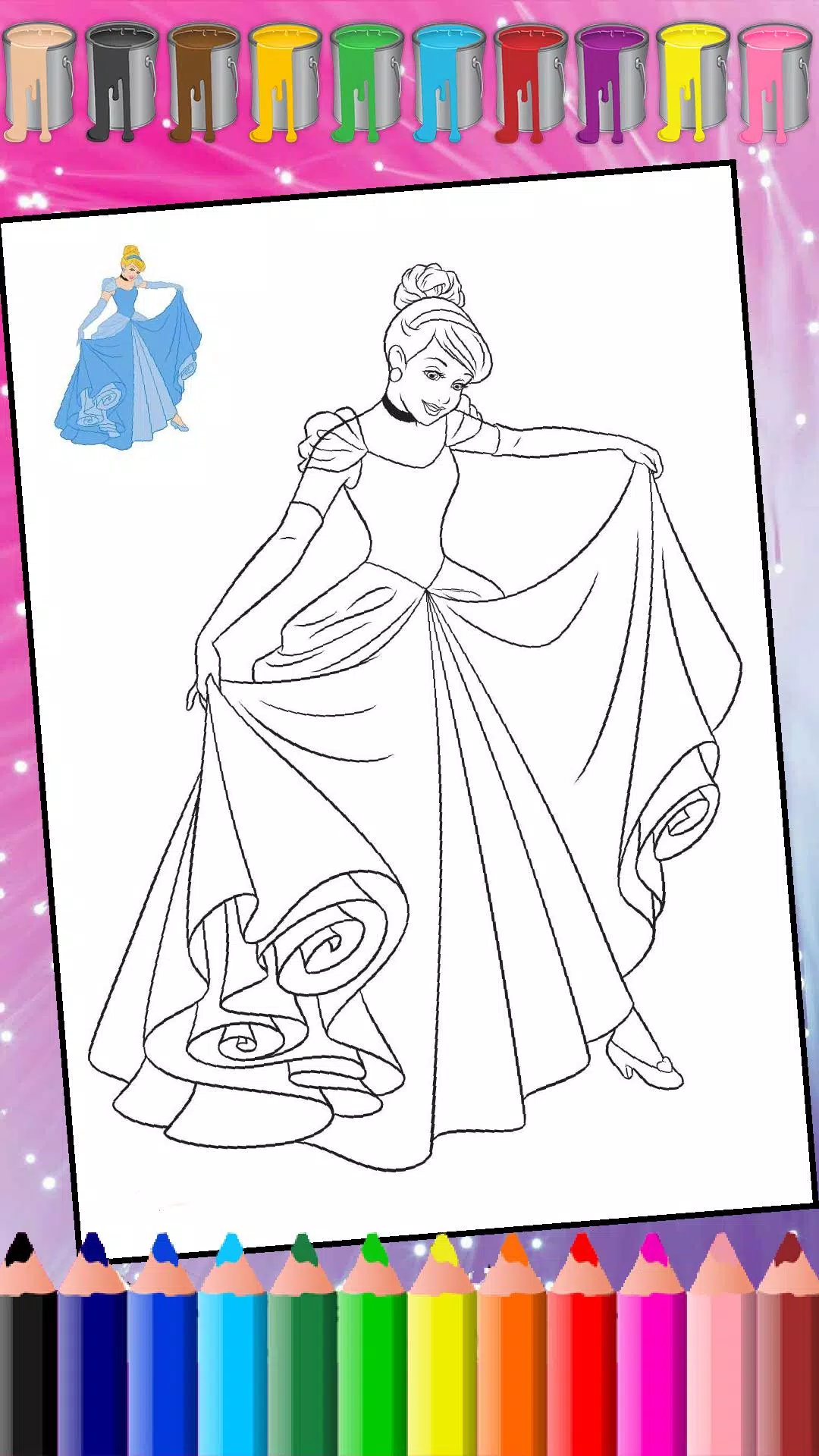 Jogos de Colorir as Princesas Disney no Meninas Jogos