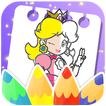 ”Princess Peach coloring