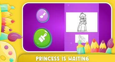 Princess Peach coloring syot layar 2