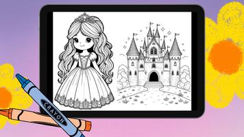 Princess Coloring Game Affiche