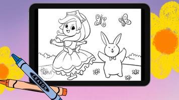 Princess Coloring Game capture d'écran 1