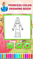 Princess Colour Drawing Book Affiche