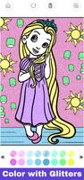 Glitter Princess Coloring Book โปสเตอร์