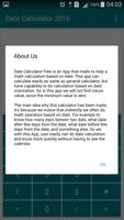 Date Calculator 2016 স্ক্রিনশট 2