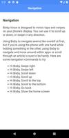 برنامه‌نما Commands & Guide for Bixby عکس از صفحه