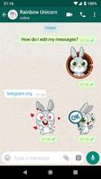 有趣的兔子贴纸 （WAStickerApps） 海报