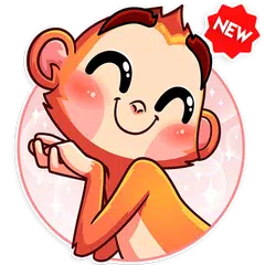 🐵 New Funny Monkey Stickers WAStickerApps