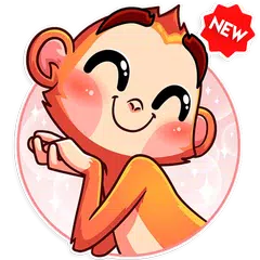 Baixar Macaco adesivos 🐵 WAStickerApps macacos bonitos APK