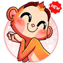 🐵 Autocollants de singe drôles WAStickerApps APK