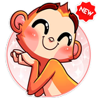 🐵 New Funny Monkey Stickers WAStickerApps آئیکن