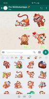 新的有趣的猴子贴纸 WastickerApps Monkeys 截图 1