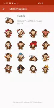 Screenshot 3 for 🐵 New Funny Monkey Stickers WAStickerApps