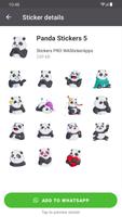 Funny Panda Stickers WASticker poster