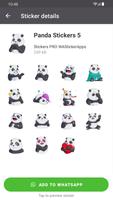Funny Panda Stickers WASticker poster