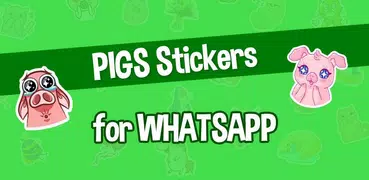 可愛的豬貼紙 WAStickerApps